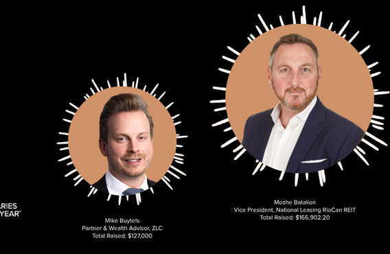 2026 National Winner Moshe Batalion, Vice President, National Leasing RioCan REIT. Total Raised: $166,902.20. 2026 Runner Up Mike Buytels, Partner & Wealth Advisor, ZLC. Total Raised: $127,000
