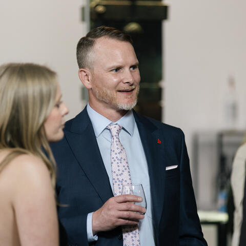 2025 Toronto Leadership Team Chair Dave McGee enjoying the Ontario Grand Finale, Steam Whistle Brewing Toronto.