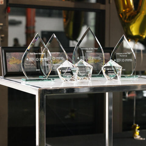 Awards are displayed at the Ontario Grand Finale, Steam Whistle Brewing Toronto.