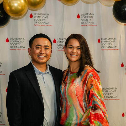 Two attendees are pictured in the photo booth at the 2025 BC Grand Finale, Vancouver Art Gallery.